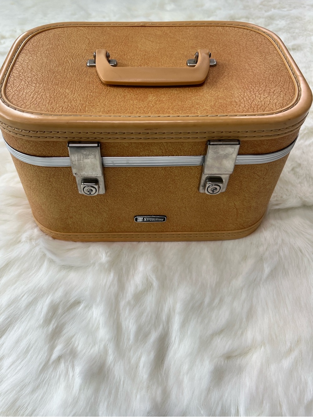 Vintage Stradellina Train Travel case made in Canada,Makeup Bag